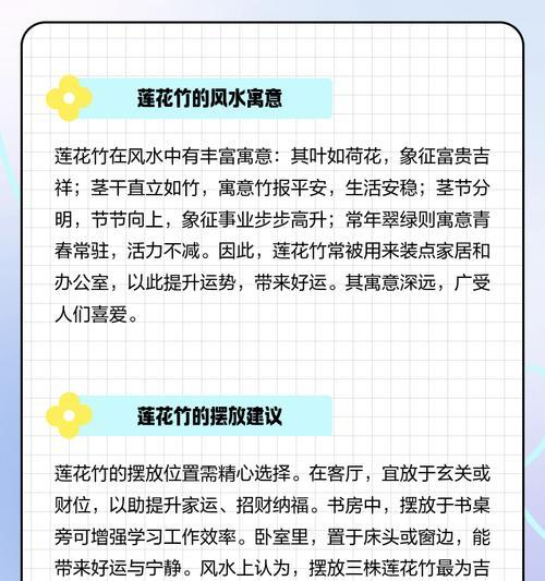 莲花竹花语及象征是什么？莲花竹代表了什么？