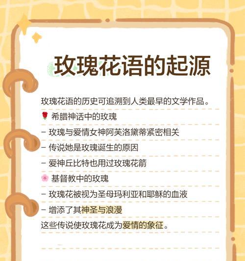 玫瑰花语的起源是什么？