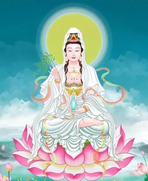 观音坐在莲花上象征什么？莲花在佛教中的寓意是什么？
