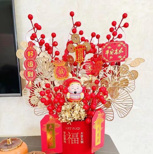 红色花摆件通常有什么特别寓意？