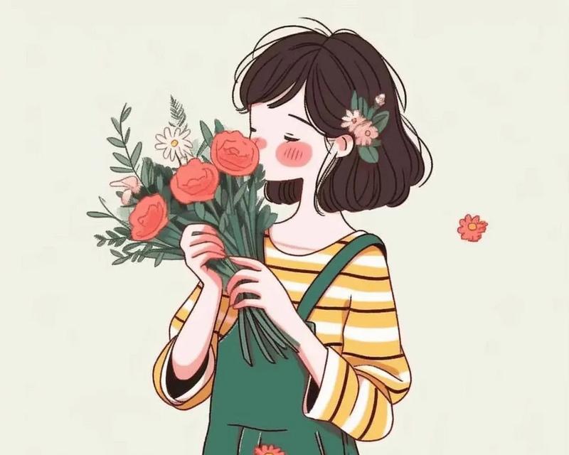 手捧花在闺蜜头像中代表什么？