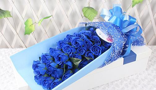 蓝色香皂花手捧花代表什么？手捧蓝色香皂花的含义是什么？